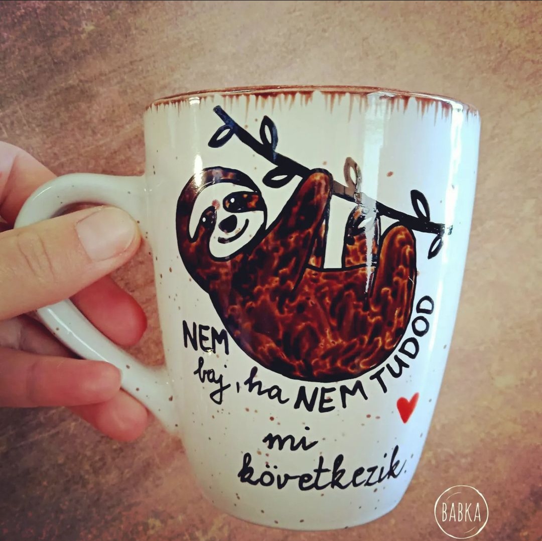 pihenés lajhár bögre